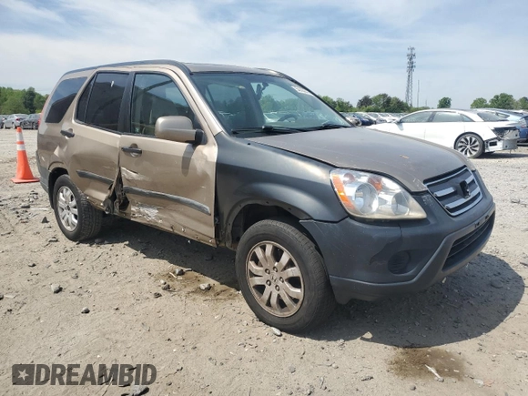 2005 Honda CR-V EX with VIN SHSRD78865U320729, listed as a Copart auction lot 54406435 with 206,351 mi miles and Salvage Title. Bid and sale history available at DreamBid. Image 4.