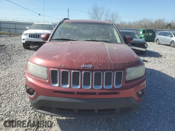 2014 Jeep Compass Latitude with VIN 1C4NJCEBXED509530, listed as a Copart auction lot 46624785 with 162,981 mi miles and Salvage Title. Bid and sale history available at DreamBid. Image 5.