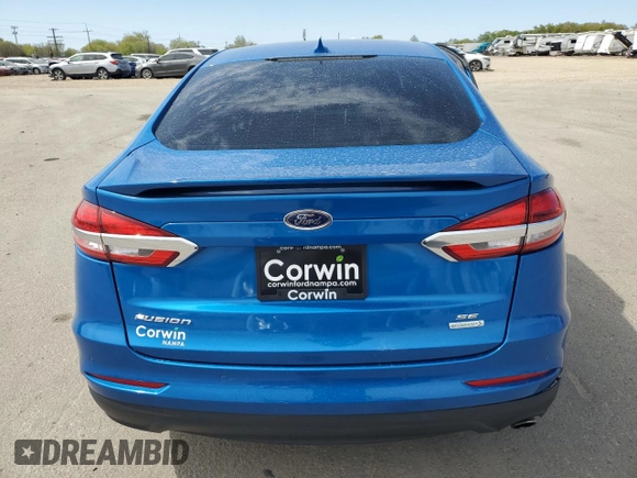 2020 Ford Fusion SE with VIN 3FA6P0HD1LR229004, listed as a Copart auction lot 54538675 with 49,447 mi miles and Salvage Title. Bid and sale history available at DreamBid. Image 6.