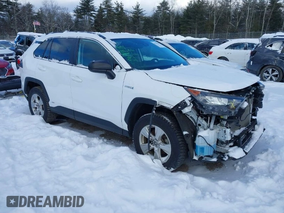 2021 Toyota RAV4 Hybrid LE with VIN 4T3LWRFV9MU047628, listed as a IAAI auction lot 41335589 with 36,748 mi miles. Bid and sale history available at carsss.com. Image 1.