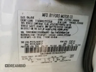2005 Mercury Montego Luxury z VIN 1MEFM40155G626347, wystawiony jako Copart lot #46715235 z przebiegiem 213 883 mil mil oraz Szkoda całkowita • Salvage title. Historia ofert i sprzedaży dostępna na DreamBid. Obrazek 12.