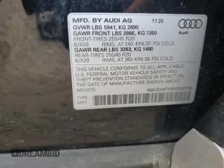 2021 Audi Q5 Premium Plus z VIN WA1E2AFYXM2036169, wystawiony jako Copart lot #66321815 z przebiegiem 57 928 mil mil oraz Szkoda całkowita • Salvage title. Historia ofert i sprzedaży dostępna na DreamBid. Obrazek 13.