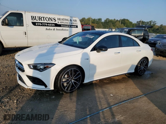 2022 Mercedes-Benz CLA 35 AMG with VIN W1K5J5BBXNN319209, listed as a Copart auction lot 69269304 with 23,458 mi miles and Salvage Title. Bid and sale history available at DreamBid. Image 1.