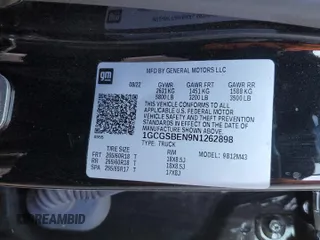 2022 Chevrolet Colorado 2WD Work Truck z VIN 1GCGSBEN9N1262898, wystawiony jako Copart lot #52826775 z przebiegiem 39 580 mil mil oraz Szkoda całkowita • Salvage title. Historia ofert i sprzedaży dostępna na DreamBid. Obrazek 12.