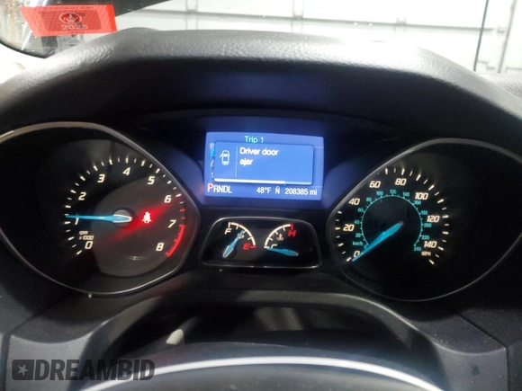 2013 Ford Focus SE with VIN 1FADP3K27DL229864, listed as a Copart auction lot 49821675 with 208,385 mi miles and Salvage Title. Bid and sale history available at DreamBid. Image 9.