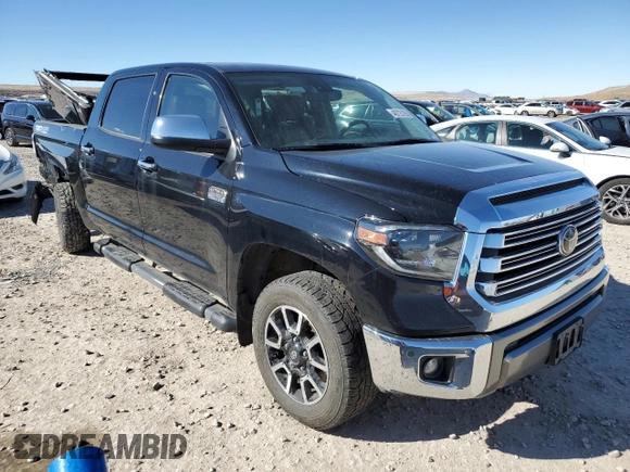 2021 Toyota Tundra Platinum with VIN 5TFAY5F16MX021555, listed as a Copart auction lot 46720185 with 136,112 mi miles and Salvage title. Bid and sale history available at DreamBid. Image 4.