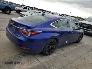 2022 Lexus ES 300h F Sport with VIN 58AGA1C12NU017408, listed as a Copart auction lot 74771444 with 11,885 mi miles and Salvage title. Bid and sale history available at DreamBid. Image 3.