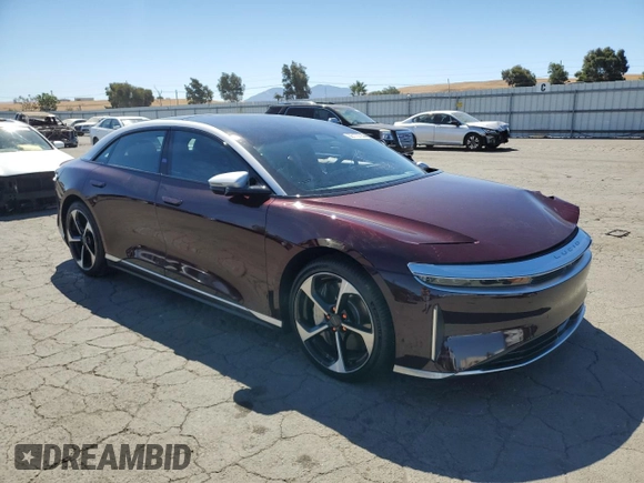 2023 Lucid Air Grand Touring z VIN 50EA1GBA1PA009192, wystawiony jako Copart lot #68173714 z przebiegiem 6 021 mil mil oraz Szkoda całkowita • Salvage title. Historia ofert i sprzedaży dostępna na DreamBid. Obrazek 4.