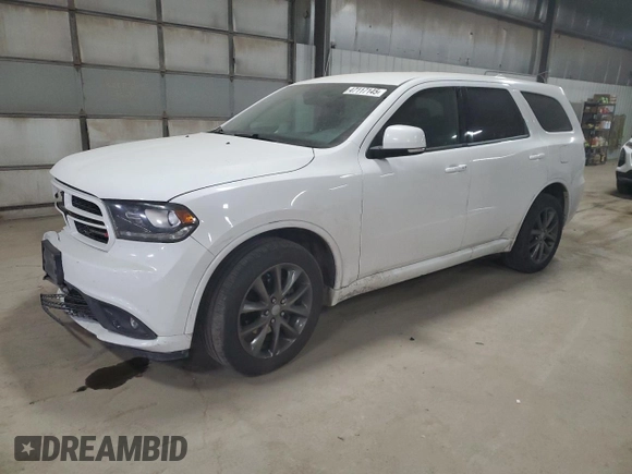 2017 Dodge Durango GT with VIN 1C4RDJDG1HC905141, listed as a Copart auction lot 47117145 with 201,605 mi miles and Salvage title. Bid and sale history available at DreamBid. Image 1.