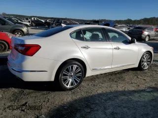2015 Kia Cadenza Premium with VIN KNALN4D7XF5195059, listed as a Copart auction lot 75495444 with 114,742 mi miles and Salvage Title. Bid and sale history available at carsss.com. Image 3.