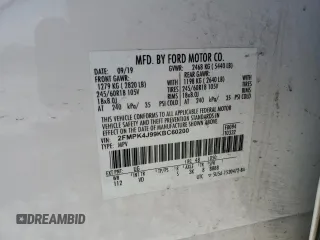 2019 Ford Edge SEL with VIN 2FMPK4J99KBC60200, listed as a Copart auction lot 58301455 with 119,040 mi miles and Salvage title. Bid and sale history available at DreamBid. Image 13.
