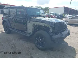 2023 Jeep Wrangler Willys with VIN 1C4HJXDN1PW634763, listed as a IAAI auction lot 41689202 with 23,369 mi miles and . Bid and sale history available at DreamBid. Image 1.