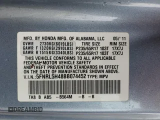 2011 Honda Odyssey EX с VIN 5FNRL5H48BB074452, выставлен на аукционе Copart как лот 49681985 с пробегом 185 991 миль миль и Списание • Salvage title. История ставок и продаж доступна на DreamBid. Изображение 13.