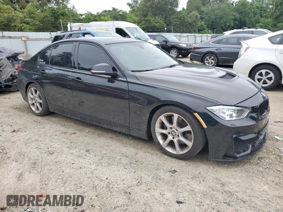 2015 BMW 3 Series 335i xDrive with VIN WBA3B9G56FNR92960, listed as a Copart auction lot 60963875 with 135,624 mi miles and Salvage title. Bid and sale history available at DreamBid. Image 4.