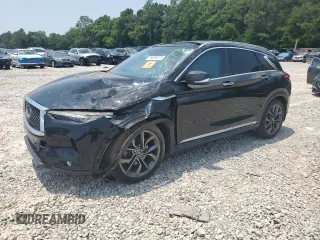 2019 Infiniti QX50 Luxe with VIN 3PCAJ5M18KF119338, listed as a Copart auction lot 59289275 with 87,127 mi miles and Salvage title. Bid and sale history available at DreamBid. Image 1.