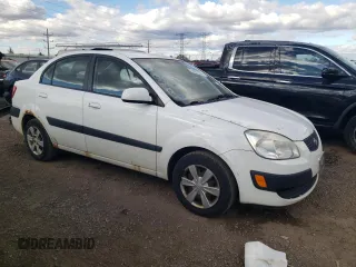 2007 Kia Rio LX with VIN KNADE123976187291, listed as a Copart auction lot 74561344 with 166,583 mi miles and Salvage Title. Bid and sale history available at carsss.com. Image 4.