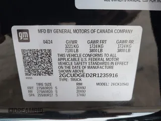 2024 Chevrolet Silverado 1500 LTZ with VIN 2GCUDGED2R1235916, listed as a IAAI auction lot 41488720 with Not Provided miles and . Bid and sale history available at DreamBid. Image 9.