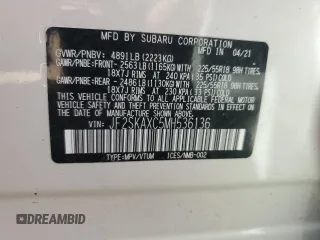 2021 Subaru Forester Touring with VIN JF2SKAXC5MH536136, listed as a Copart auction lot 65888773 with 0 mi miles and Salvage Title. Bid and sale history available at carsss.com. Image 14.
