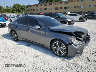 2019 Infiniti Q50 Luxe z VIN JN1EV7AP7KM519508, wystawiony jako Copart lot #53206555 z przebiegiem 88 415 mil mil oraz Nie do naprawy • Non repairable. Historia ofert i sprzedaży dostępna na DreamBid. Obrazek 4.
