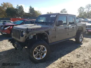 2020 Jeep Gladiator Rubicon with VIN 1C6JJTBG8LL199614, listed as a Copart auction lot 71235133 with 57,789 mi miles. Bid and sale history available at carsss.com. Image 1.