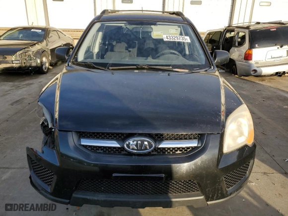 2009 Kia Sportage LX with VIN KNDJF724997571647, listed as a Copart auction lot 43329735 with 321,500 mi miles and Salvage Title. Bid and sale history available at carsss.com. Image 5.