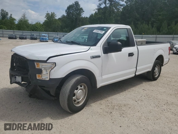 2017 Ford F-150 XL with VIN 1FTMF1CF2HKE54711, listed as a Copart auction lot 55502395 with 86,587 mi miles and Salvage title. Bid and sale history available at DreamBid. Image 1.