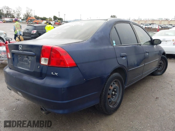 2005 Honda Civic LX z VIN 2HGES16505H583814, wystawiony jako IAAI lot #41798435 z przebiegiem 143 898 mil mil oraz . Historia ofert i sprzedaży dostępna na DreamBid. Obrazek 4.