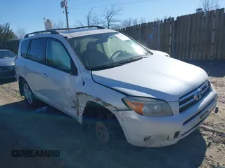 2008 Toyota RAV4 Ltd with VIN JTMBK31V785050262, listed as a IAAI auction lot 41608456 with 166,354 mi miles. Bid and sale history available at carsss.com. Image 1.