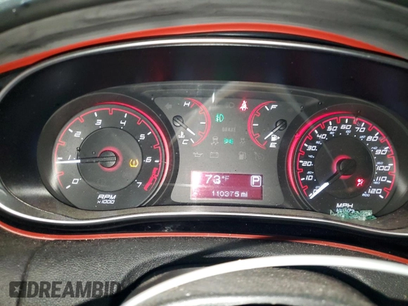 2015 Dodge Dart SXT with VIN 1C3CDFBB7FD128065, listed as a Copart auction lot 56780285 with 110,375 mi miles and Salvage title. Bid and sale history available at DreamBid. Image 9.