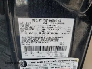 2011 Ford F-150 XL with VIN 1FTFW1CF4BFA69515, listed as a Copart auction lot 52005295 with 233,746 mi miles and Salvage Title. Bid and sale history available at carsss.com. Image 14.