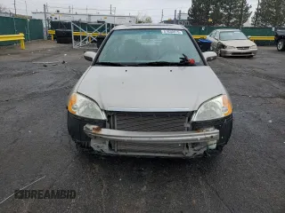 2001 Honda Civic EX with VIN 1HGES257X1L048799, listed as a Copart auction lot 51830975 with 201,051 mi miles and Salvage Title. Bid and sale history available at carsss.com. Image 5.