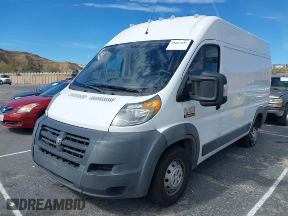 2017 Ram ProMaster Cargo with VIN 3C6TRVBG3HE516650, listed as a IAAI auction lot 41607687 with 158,920 mi miles and . Bid and sale history available at carsss.com. Image 2.
