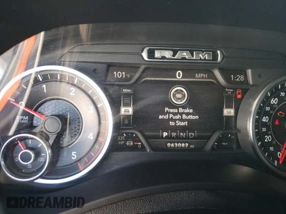 2021 Ram 2500 Laramie with VIN 3C6UR5FL6MG594415, listed as a Copart auction lot 75333454 with 63,082 mi miles and Salvage Title. Bid and sale history available at carsss.com. Image 9.