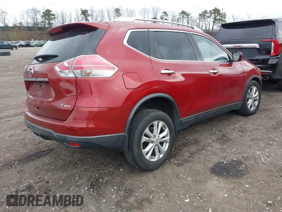 2016 Nissan Rogue SV with VIN KNMAT2MV3GP634496, listed as a IAAI auction lot 42002649 with 187,478 mi miles. Bid and sale history available at carsss.com. Image 4.