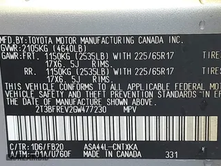 2016 Toyota RAV4 LE with VIN 2T3BFREV2GW477230, listed as a IAAI auction lot 41144507 with 82,425 mi miles. Bid and sale history available at carsss.com. Image 9.