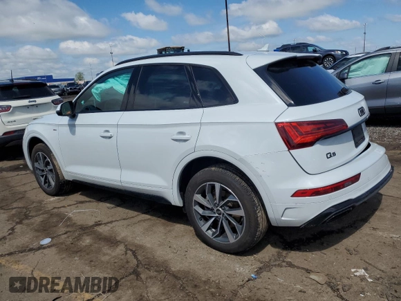 2024 Audi Q5 S line Premium with VIN WA1GAAFYXR2119667, listed as a Copart auction lot 55909455 with 8,383 mi miles and Salvage title. Bid and sale history available at DreamBid. Image 2.