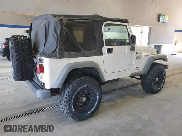 2004 Jeep Wrangler X z VIN 1J4FA39S14P724963, wystawiony jako Copart lot #59345075 z przebiegiem 70 185 mil mil oraz Czysty tytuł • Clean title. Historia ofert i sprzedaży dostępna na DreamBid. Obrazek 3.