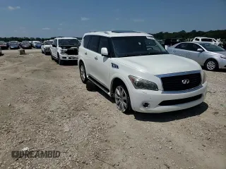 2012 Infiniti QX56 7-passenger with VIN JN8AZ2NE4C9019603, listed as a Copart auction lot 62738594 with 224,183 mi miles and Salvage Title. Bid and sale history available at carsss.com. Image 11.