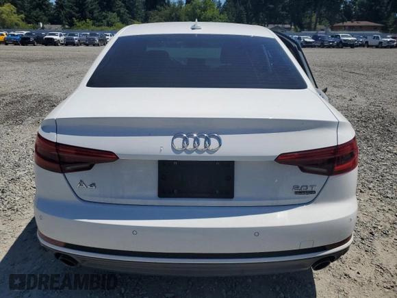 2017 Audi A4 Premium Plus with VIN WAUENAF4XHN021277, listed as a Copart auction lot 62783645 with 66,639 mi miles and Salvage title. Bid and sale history available at DreamBid. Image 6.