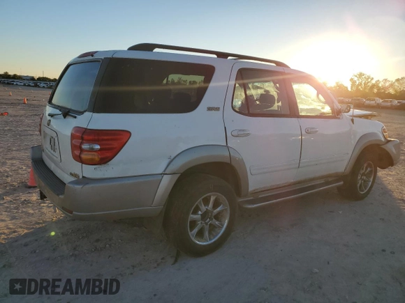 2003 Toyota Sequoia SR5 with VIN 5TDZT34A03S142885, listed as a Copart auction lot 81837774 with 194,352 mi miles and Salvage Title. Bid and sale history available at DreamBid. Image 3.