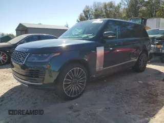2021 Land Rover Range Rover z VIN SALGS5SE4MA437829, wystawiony jako Copart lot #48587515 z przebiegiem 49 304 mil mil oraz Szkoda całkowita • Salvage title. Historia ofert i sprzedaży dostępna na DreamBid. Obrazek 1.