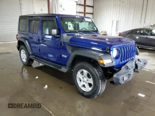 2018 Jeep Wrangler Unlimited Sport S with VIN 1C4HJXDN9JW187039, listed as a Copart auction lot 64260015 with 40,361 mi miles and Salvage title. Bid and sale history available at DreamBid. Image 4.