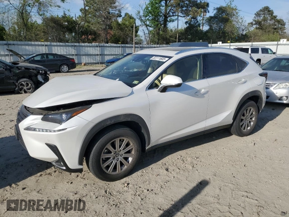 2021 Lexus NX with VIN JTJDARDZ5M5025994, listed as a Copart auction lot 53111605 with 57,805 mi miles and Salvage Title. Bid and sale history available at carsss.com. Image 1.