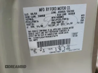 2005 Ford Escape Limited z VIN 1FMYU04195KB37679, wystawiony jako Copart lot #50656585 z przebiegiem 218 891 mil mil oraz Szkoda całkowita • Salvage title. Historia ofert i sprzedaży dostępna na DreamBid. Obrazek 15.