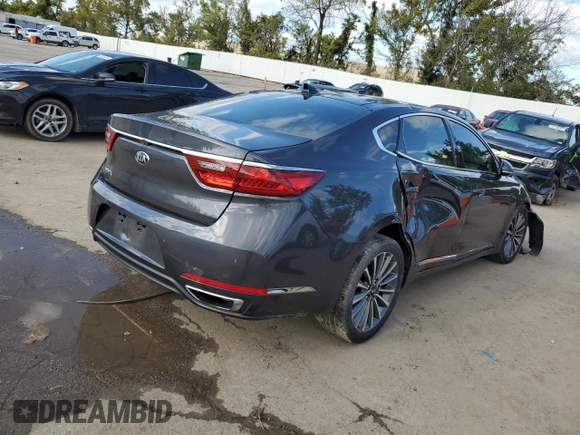 2017 Kia Cadenza Premium with VIN KNALC4J19H5046778, listed as a Copart auction lot 73368674 with 134,039 mi miles and Salvage Title. Bid and sale history available at carsss.com. Image 3.