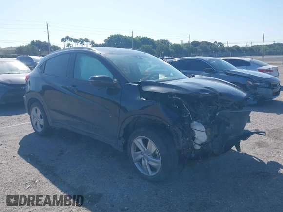2019 Honda HR-V EX with VIN 3CZRU5H57KM711018, listed as a IAAI auction lot 41804535 with 72,096 mi miles. Bid and sale history available at carsss.com. Image 1.