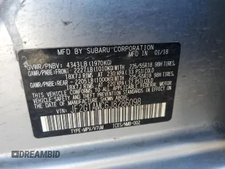 2018 Subaru Crosstrek Limited z VIN JF2GTAMC6J8286098, wystawiony jako Copart lot #46477435 z przebiegiem 90 375 mil mil oraz Szkoda całkowita • Salvage title. Historia ofert i sprzedaży dostępna na DreamBid. Obrazek 12.