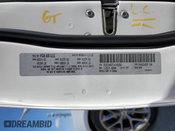 2020 Dodge Charger SXT with VIN 2C3CDXBG7LH102260, listed as a Copart auction lot 47724745 with 111,142 mi miles and Salvage Title. Bid and sale history available at DreamBid. Image 12.