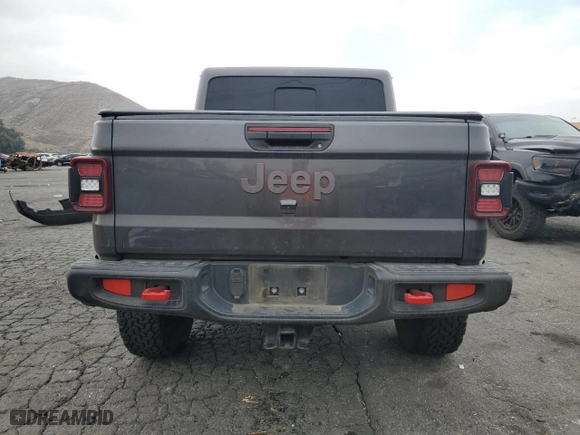 2021 Jeep Gladiator Rubicon with VIN 1C6JJTBG9ML512347, listed as a Copart auction lot 43197415 with 134,608 mi miles and Salvage Title. Bid and sale history available at carsss.com. Image 6.