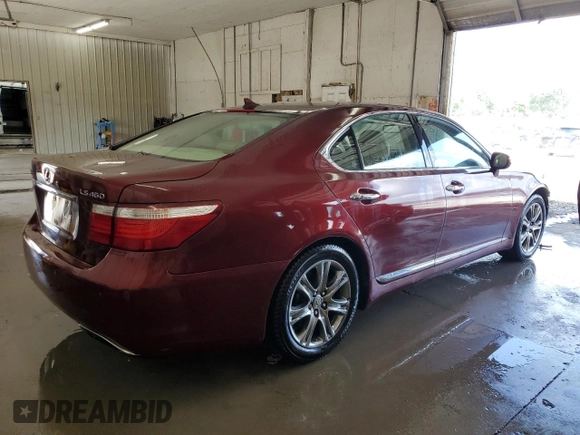 2008 Lexus LS 460 with VIN JTHBL46F485068592, listed as a Copart auction lot 60266575 with 137,014 mi miles and Salvage title. Bid and sale history available at DreamBid. Image 3.